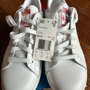 Adidas White and Red Sneakers Classic Design